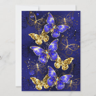 Compositie met Sapphire Butterflies Advieskaart
