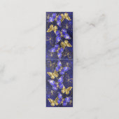 Compositie met Sapphire Butterflies Afsprakenkaart (Buitenkant ongevouwen)