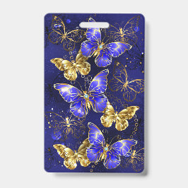 Compositie met Sapphire Butterflies Badge