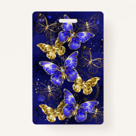 Compositie met Sapphire Butterflies Badge