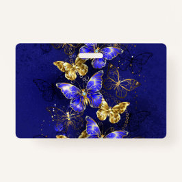 Compositie met Sapphire Butterflies Badge