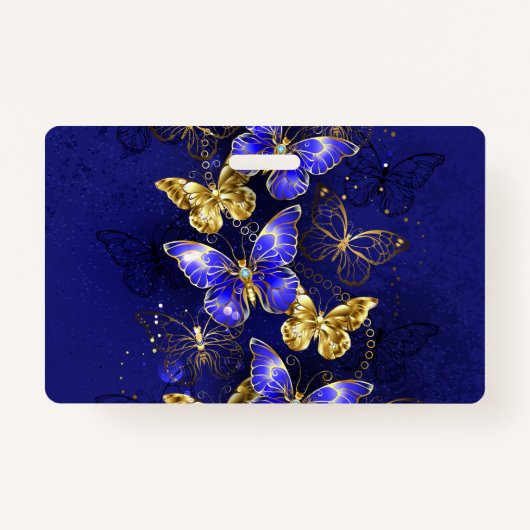 Compositie met Sapphire Butterflies Badge (Voorkant)