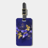 Compositie met Sapphire Butterflies Bagagelabel (Voorkant verticaal)