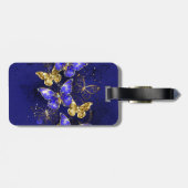 Compositie met Sapphire Butterflies Bagagelabel (Achterkant horizontaal)