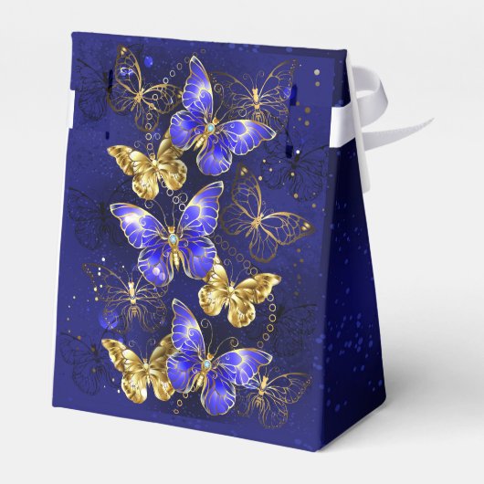 Compositie met Sapphire Butterflies Bedankdoosjes (Achterkant)