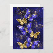 Compositie met Sapphire Butterflies Bedankkaart (Voorkant / Achterkant)