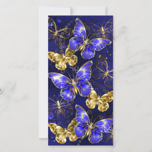 Compositie met Sapphire Butterflies Bedankkaart