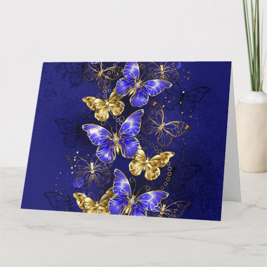 Compositie met Sapphire Butterflies Bedankkaart (Voorkant)