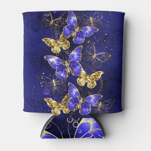 Compositie met Sapphire Butterflies Blikjeskoeler (Voorkant)