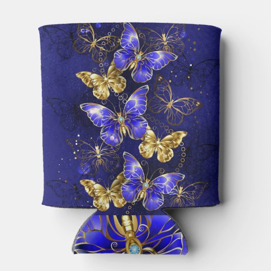 Compositie met Sapphire Butterflies Blikjeskoeler (Achterkant)