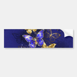 Compositie met Sapphire Butterflies Bumpersticker