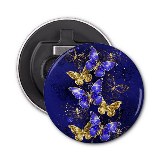 Compositie met Sapphire Butterflies Button Flesopener (Voorkant)