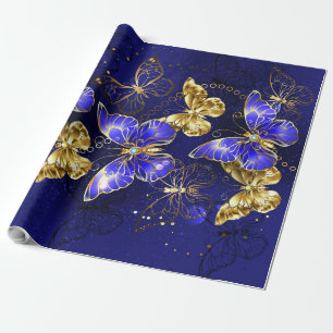 Compositie met Sapphire Butterflies Cadeaupapier