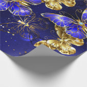 Compositie met Sapphire Butterflies Cadeaupapier (Hoek)
