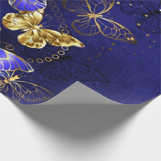 Compositie met Sapphire Butterflies Cadeaupapier (Hoek)