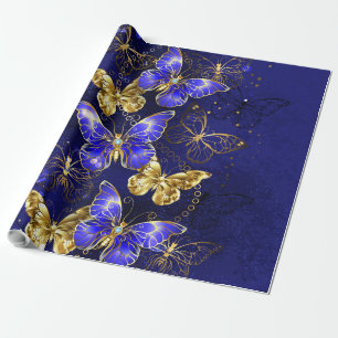 Compositie met Sapphire Butterflies Cadeaupapier