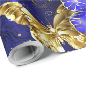 Compositie met Sapphire Butterflies Cadeaupapier (Rol Hoek)