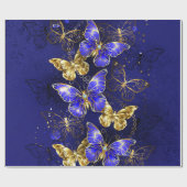 Compositie met Sapphire Butterflies Cadeaupapier (Vlak)