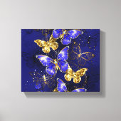 Compositie met Sapphire Butterflies Canvas Afdruk (Voorkant)