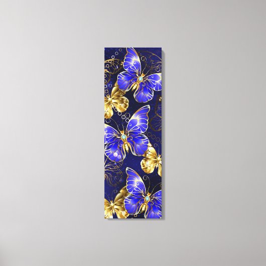 Compositie met Sapphire Butterflies Canvas Afdruk (Voorkant)