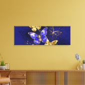 Compositie met Sapphire Butterflies Canvas Afdruk (Insitu (Woonkamer))