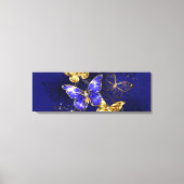 Compositie met Sapphire Butterflies Canvas Afdruk (Voorkant)