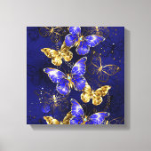 Compositie met Sapphire Butterflies Canvas Afdruk (Voorkant)