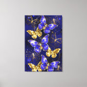 Compositie met Sapphire Butterflies Canvas Afdruk (Voorkant)