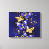 Compositie met Sapphire Butterflies Canvas Afdruk (Voorkant)