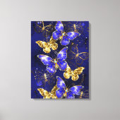Compositie met Sapphire Butterflies Canvas Afdruk (Voorkant)