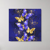Compositie met Sapphire Butterflies Canvas Afdruk (Voorkant)