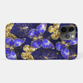 Compositie met Sapphire Butterflies Case-Mate iPhone Case (Achterkant (horizontaal))