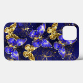 Compositie met Sapphire Butterflies Case-Mate iPhone Case (Achterkant (horizontaal))