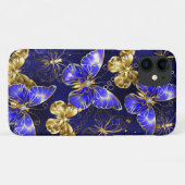 Compositie met Sapphire Butterflies Case-Mate iPhone Case (Achterkant (horizontaal))
