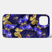 Compositie met Sapphire Butterflies Case-Mate iPhone Case (Achterkant (horizontaal))