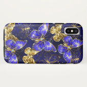 Compositie met Sapphire Butterflies Case-Mate iPhone Case (Achterkant (horizontaal))