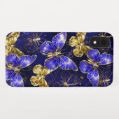 Compositie met Sapphire Butterflies Case-Mate iPhone Case (Achterkant (horizontaal))
