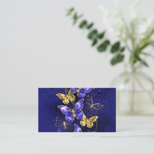 Compositie met Sapphire Butterflies Contactkaartje (Staand voorkant)