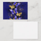 Compositie met Sapphire Butterflies Contactkaartje (Voorkant / Achterkant)
