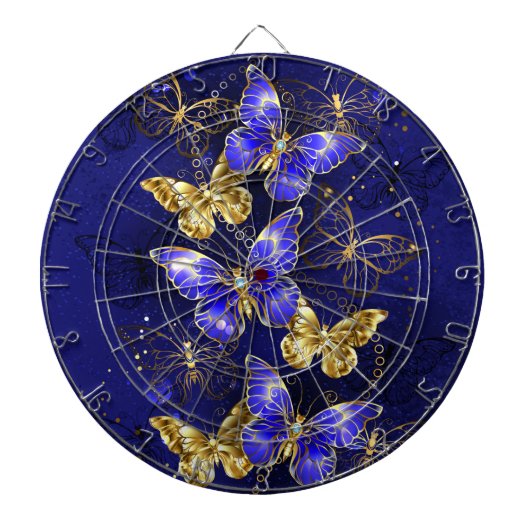 Compositie met Sapphire Butterflies Dartbord (Voorkant)