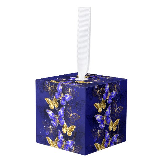 Compositie met Sapphire Butterflies Decoratie (Voorkant hoekig)