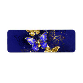 Compositie met Sapphire Butterflies Etiket