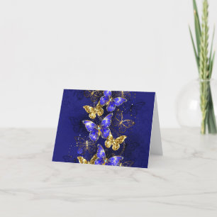 Compositie met Sapphire Butterflies Feestdagen Kaart