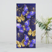 Compositie met Sapphire Butterflies Feestdagenkaart (Staand voorkant)