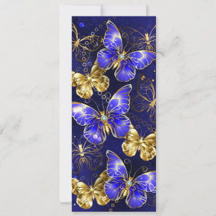Compositie met Sapphire Butterflies Feestdagenkaart