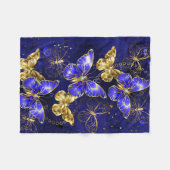 Compositie met Sapphire Butterflies Fleece Deken (Voorkant (Horizontaal))