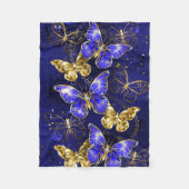 Compositie met Sapphire Butterflies Fleece Deken (Voorkant)