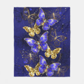 Compositie met Sapphire Butterflies Fleece Deken (Voorkant)