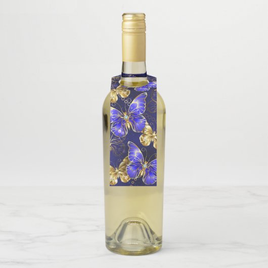 Compositie met Sapphire Butterflies Flessenhanger (Op fles)