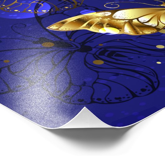 Compositie met Sapphire Butterflies Foto Afdruk (Hoek)